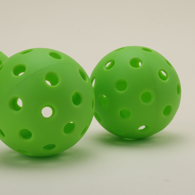 Green Hybrid Pickleballs Set